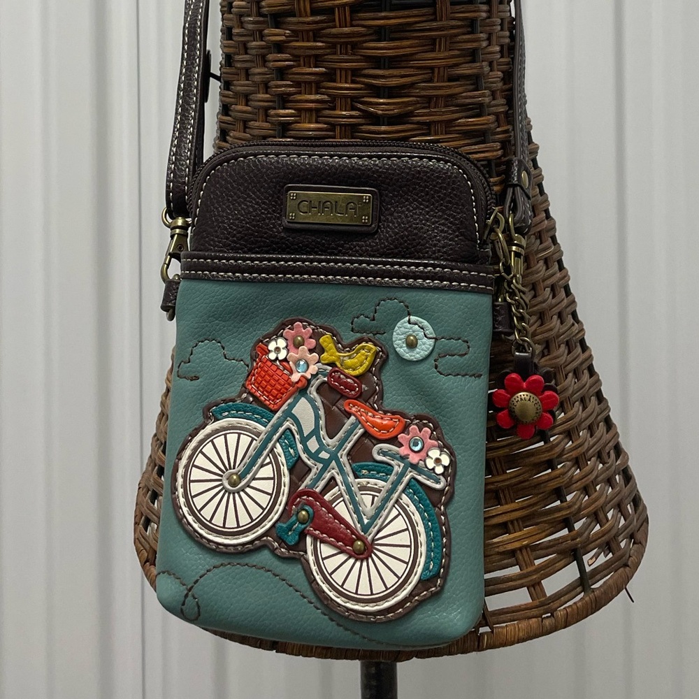 CHALA Cell Phone Crossbody Purse PU Leather Multicolor Handbag Adjustable Strap - Picture 3 of 11